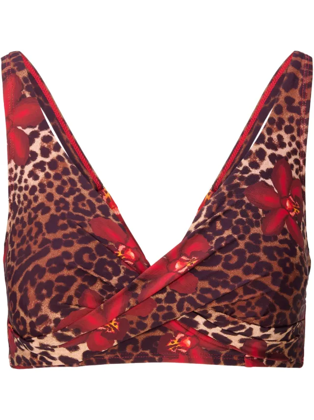 Lingadore niet-voorgevormde beugel bikinitop bruin/rood, foto 2