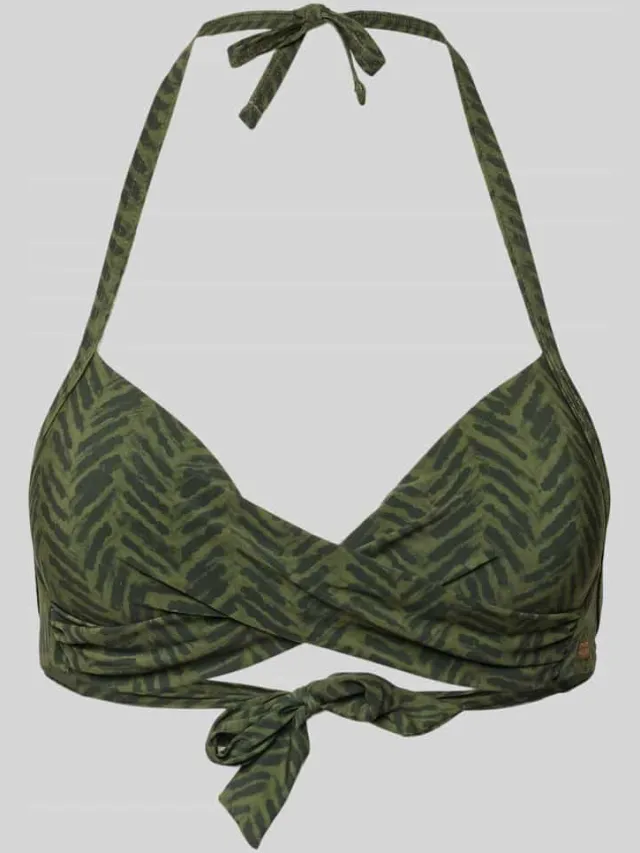 banana moon Bikini-top met vetersluiting model 'EYRO CALENY' Kaki