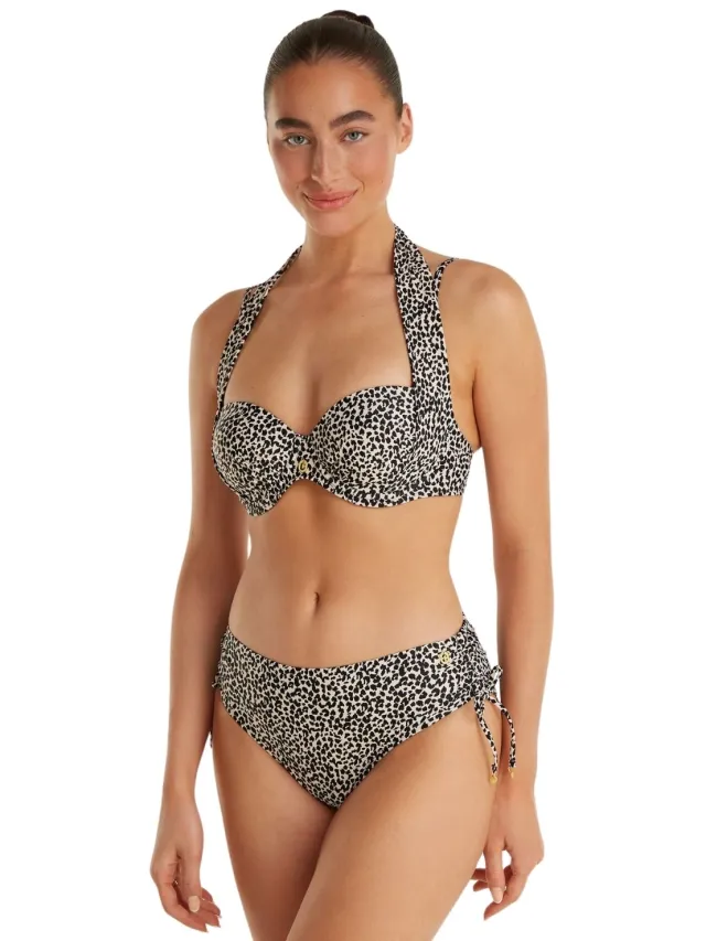 Ten Cate Bottom Midi Bow Bikini Slip dames Zwart dessin