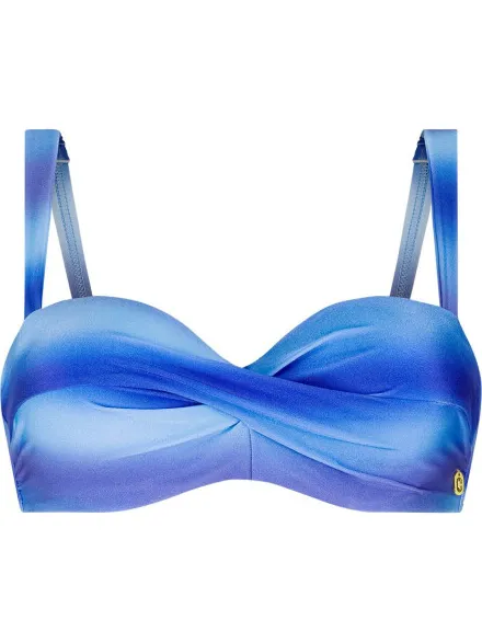 Ten Cate Beach TC WOW voorgevormde bandeau bikinitop blauw