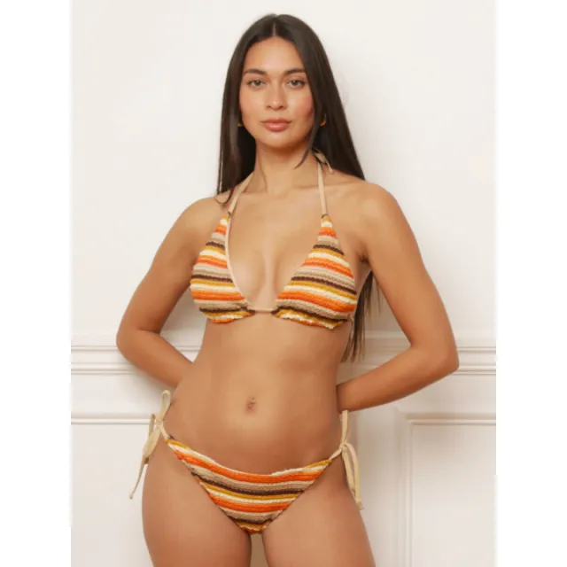 La Modeuse bikini oranje Beige