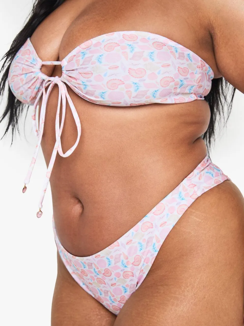 boohoo Dames Plus Shell Print Hoge Taille Slip violet, foto 4