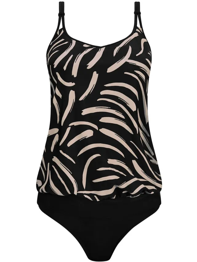 Amoena Turin Tankini Top Turin BL black/quartz sand - maat EU 38C / FR