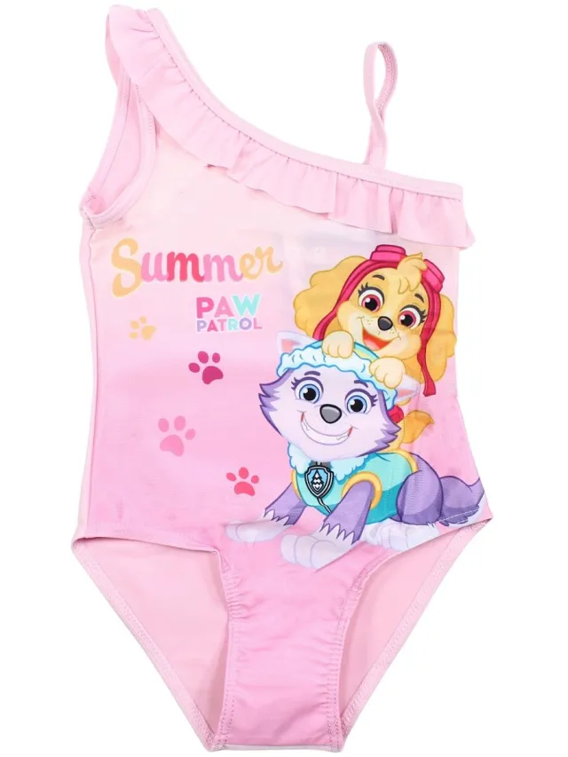 Nickelodeon Paw Patrol - Nickelodeon - badpak - Skye en Everest - Licht roze. Maat 98/104 cm - 3/4 jaar.