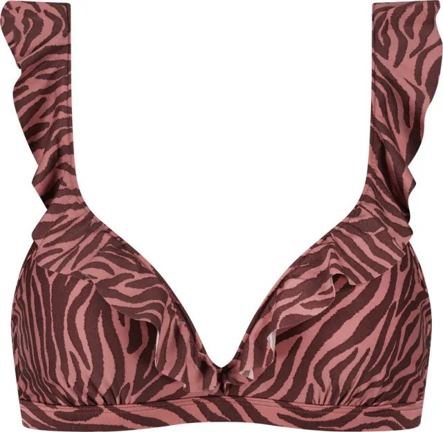 Beachlife Zebra Dames Bikinitopje Roze, Paars, Print