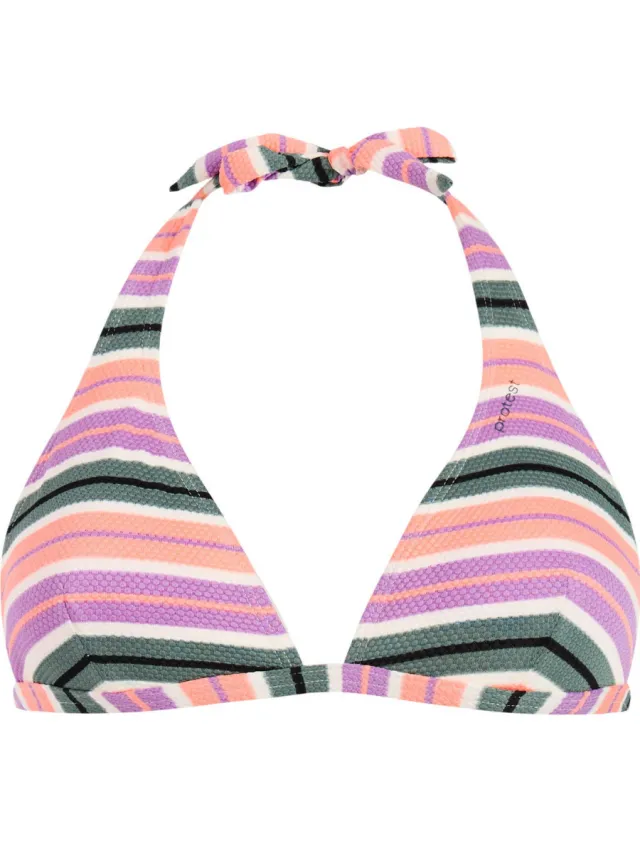Protest MIXJANEIRI halter bikinitop roze/groen/wit