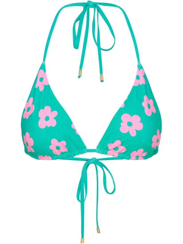 ESOTIQ BLOOVII Ibiza - Bikinitopje - Omkeerbaar - Triangelmodel - Zonder vulling Roze;Groen