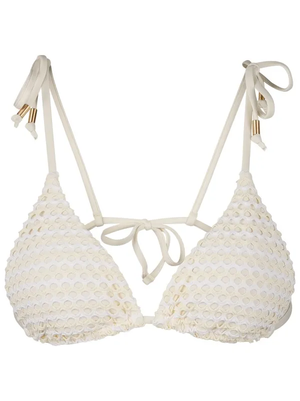 Seafolly Women's Mesh Effect Slide Tri - Bikinitop, wit