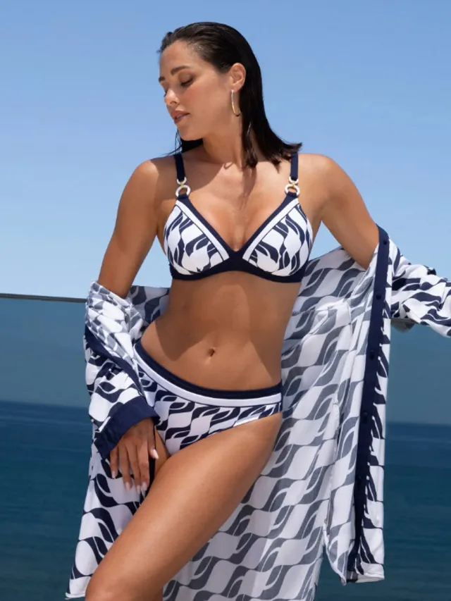 Lise Charmel , bikini, cruise collection, marine blauw
