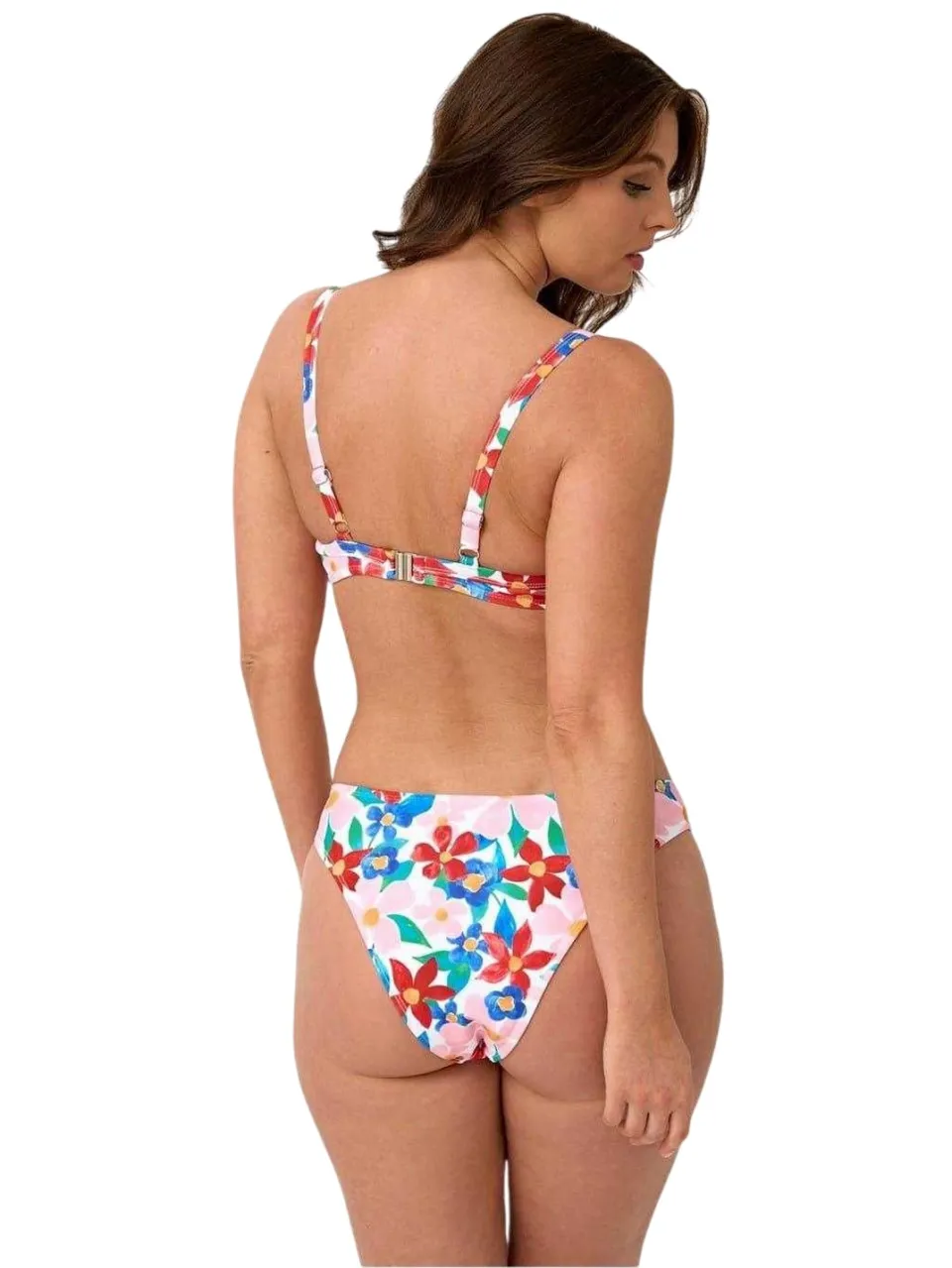 Be You Dames/Dames Bikini Top met Bloemen Frontstriemen (Veelkleurig) groen, foto 2