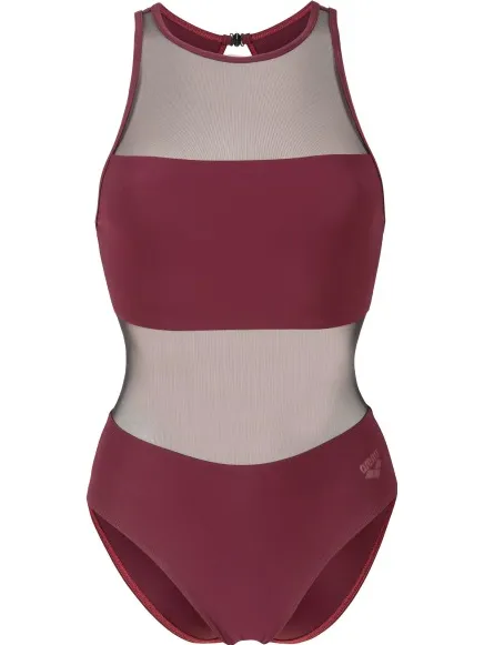 Arena Mesh Panels Vent Back badpak bordeaux Rood