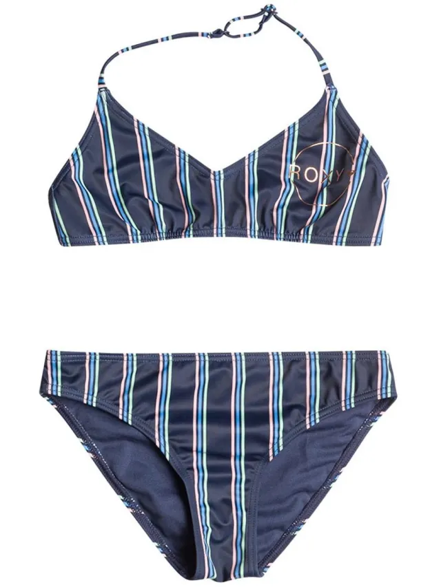 Roxy Swim For Daysripes Bikini Veelkleurig 6 Years Meisje Mood Indigo Horizon Line