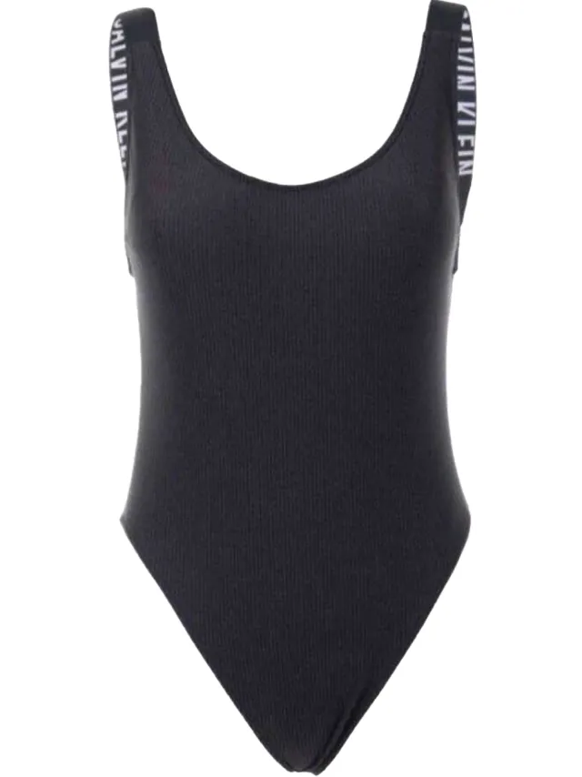 Calvin Klein Dames/Dames logo-eendelig badpak (Zwart), foto 2