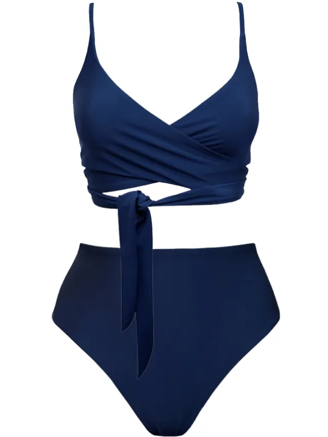 Anekdot dames vegan Bikini Set Lin Skyline High Marineblauw Extra donkerblauw