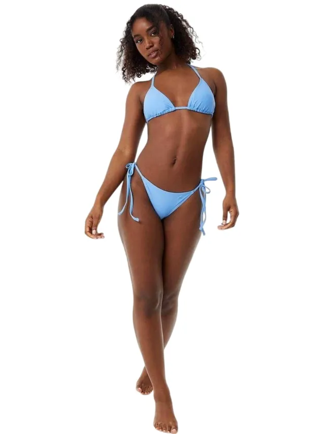 Jack Wills Triangle-bikini-broekjes voor dames met strikjes aan de zijkant (Jachthaven Blauw)