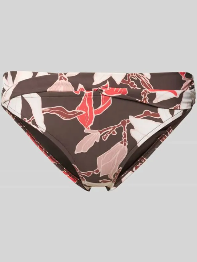 Barts Bikinibroekje met plooien model 'Camolo' Middenbruin