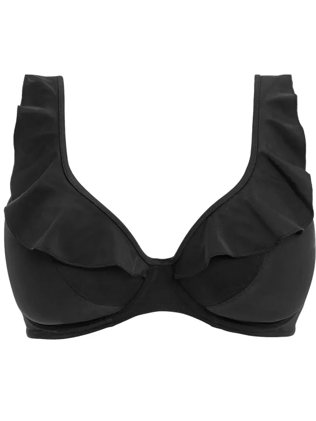 Freya Jewel Cove beugel bikinitop met ruches zwart, foto 2