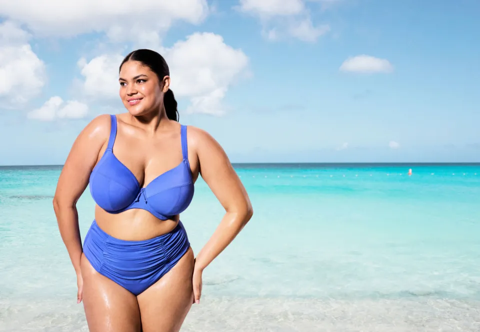 Elomi high waist bikinibroekje Plain Sailing blauw, foto 3