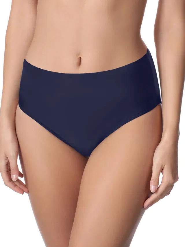 Merry Style MS-VO-M72W Dames Zwembroek - Zwemshorts - Bikinibroekje - Elastische tailleband - Polyamide & Elastaan - Marineblauw (6007) - 38