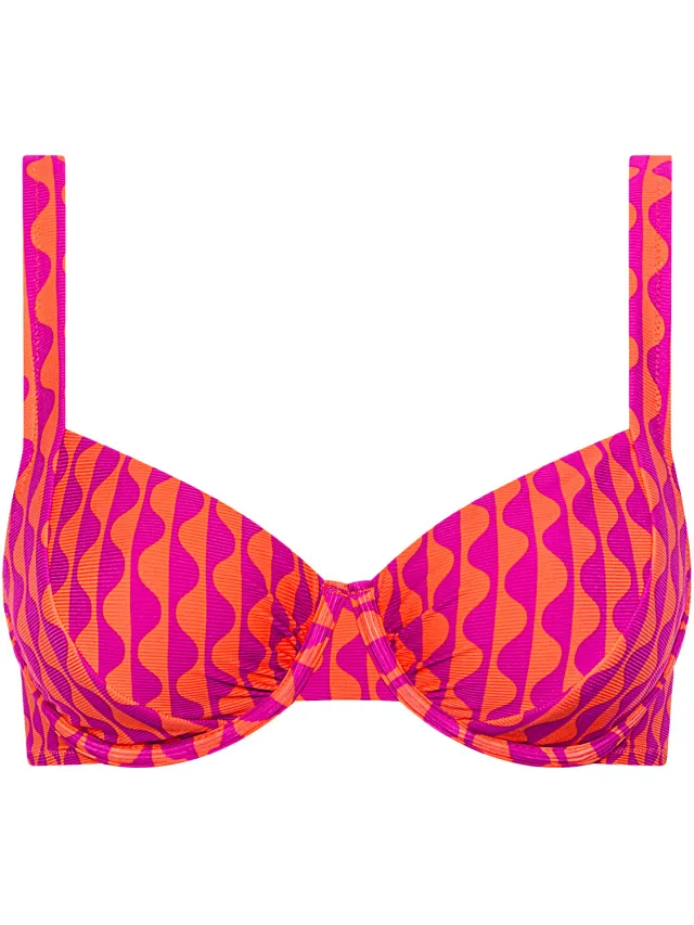 Lisca ARUBA Cheek bikinitop met beugels oranje