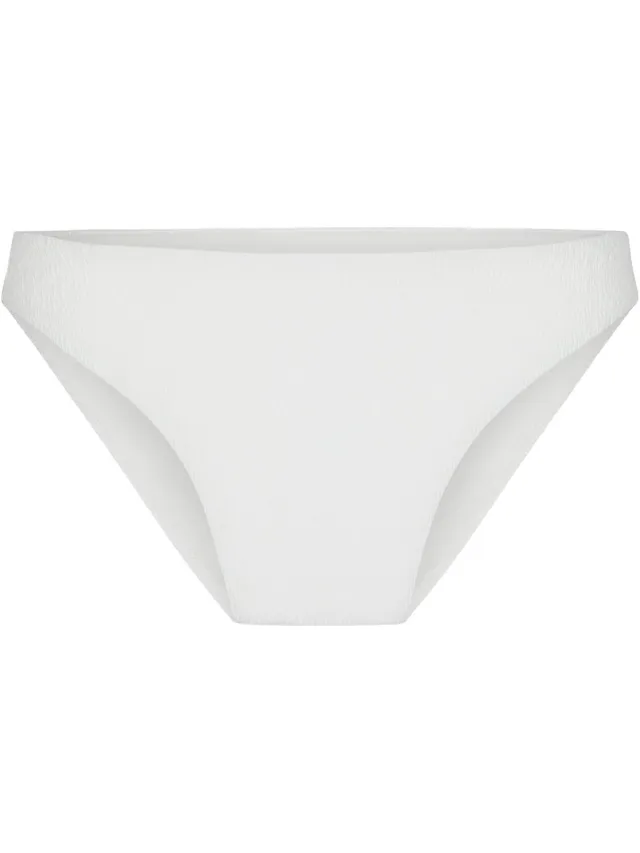 Hunkemöller Hoog Uitgesneden Bikinibroekje Crinkle Wit