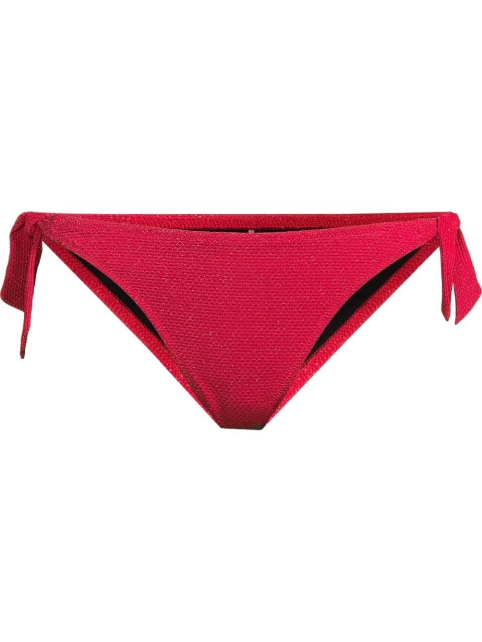 BEACHWAVE strik bikinibroekje met lurex en textuur rood, foto 2