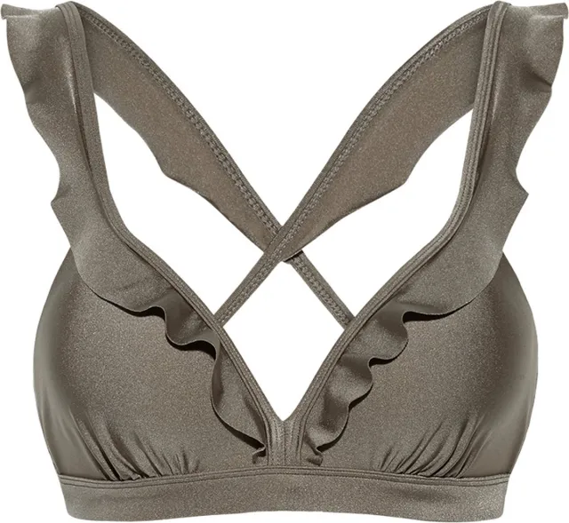 Beachlife bikinitopje Plunge planet taupe