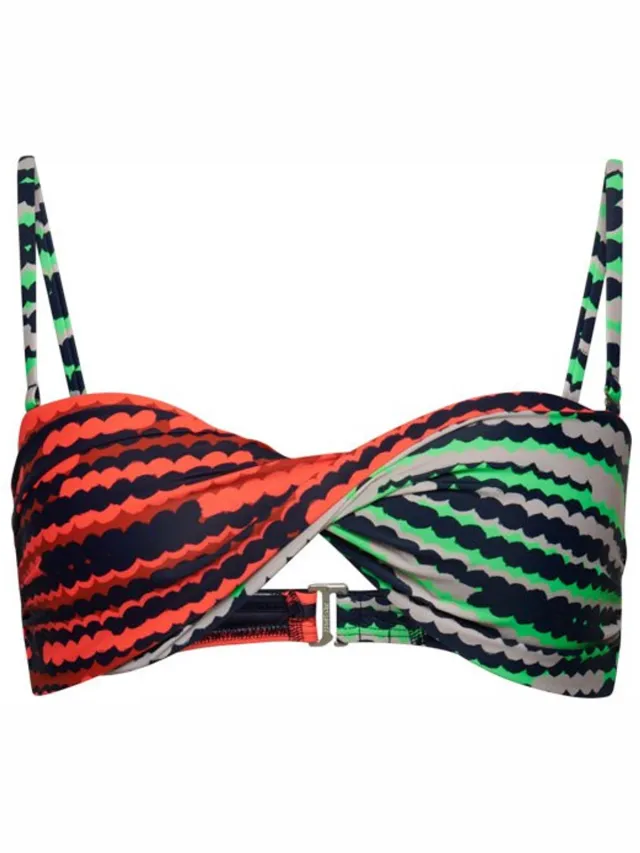 Superdry Vintage Mix bandeaubikinitop - Dames - Badpakken Fluro Pink Pop