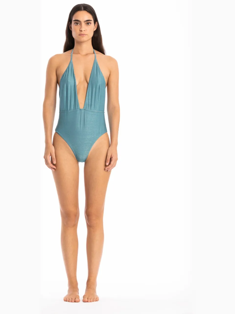 RAVENS VIEW IBIZA dames vegan Badpak Scylla Glow Turquoise Blauw