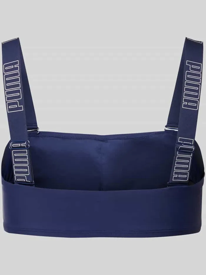 Puma Bikinitop in bustiermodel met logoprint marineblauw, foto 2