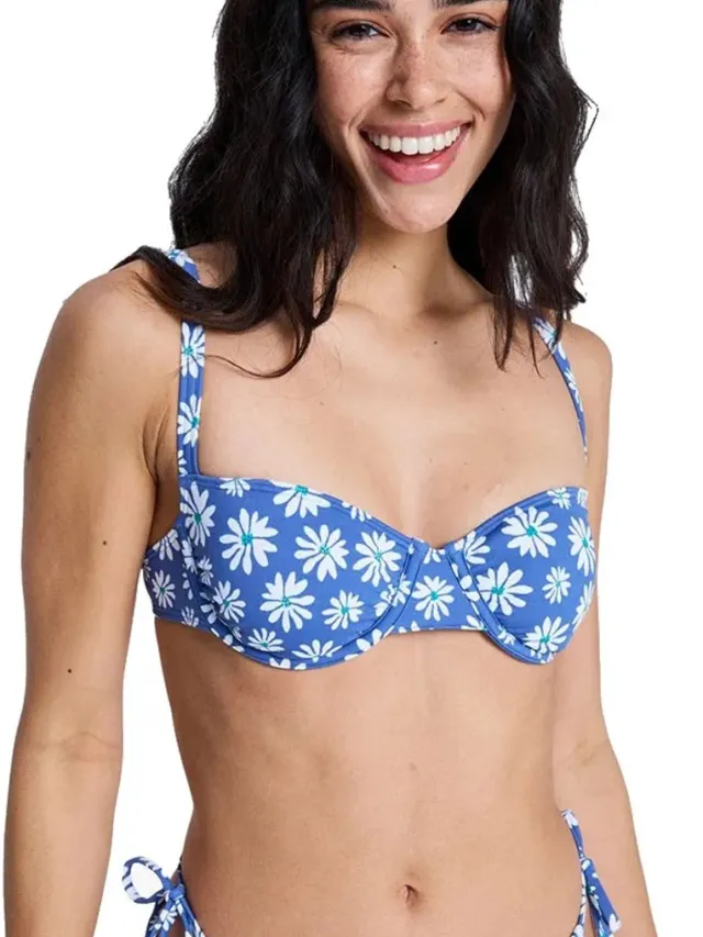 Roxy Essentials Pt Underwire Bralette Bikinitop Blauw S / D Vrouw Dutch Blue Flower Soul Small