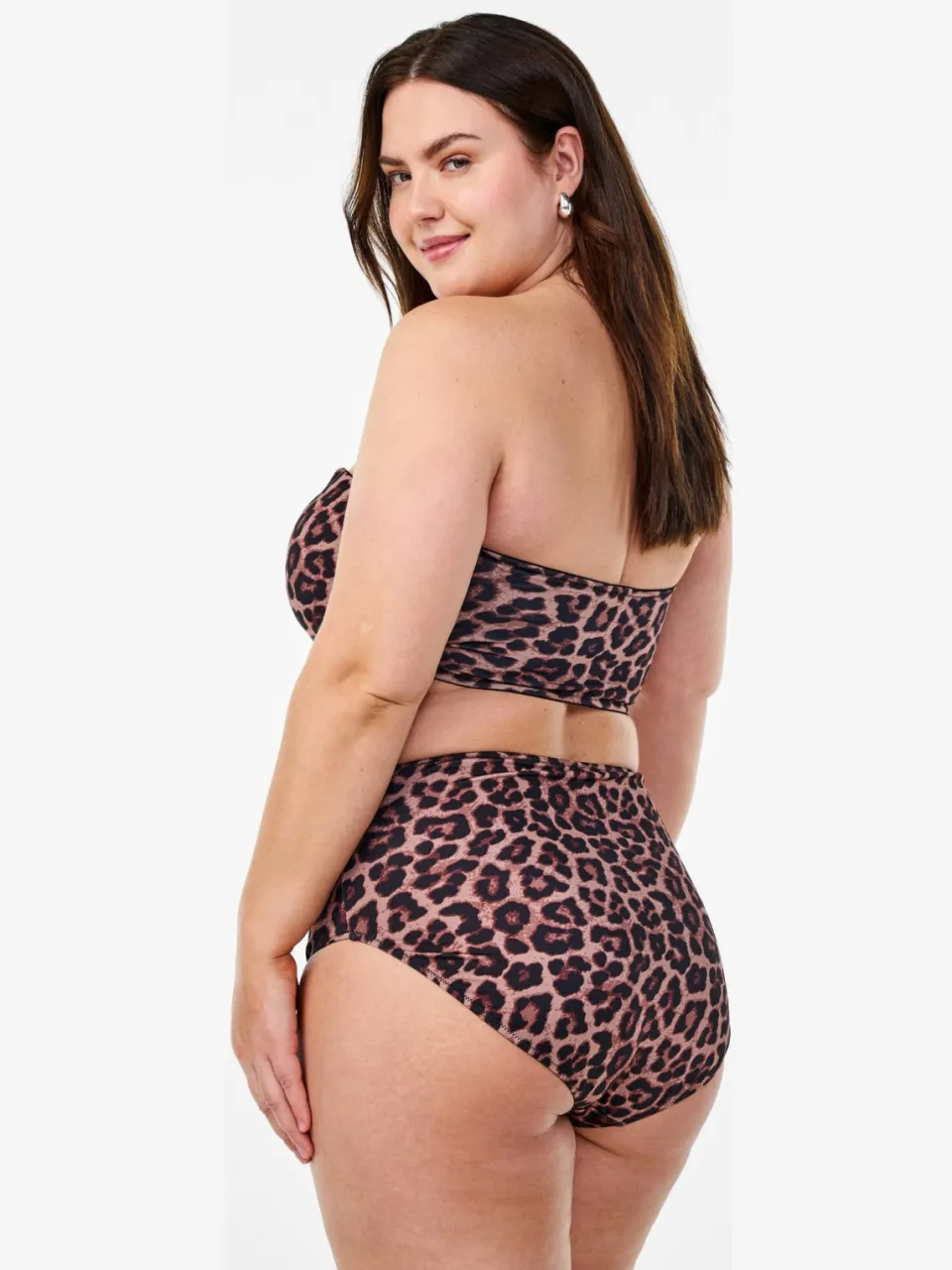Zizzi high waist bikinibroekje CAANNE bruin, foto 4