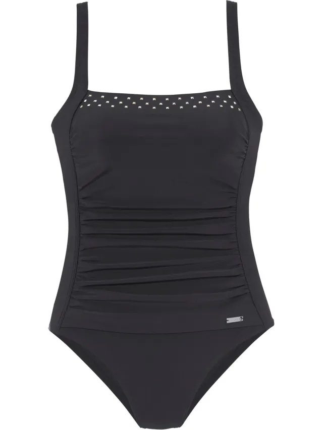 badpak zwart met sierstuds, foto 2