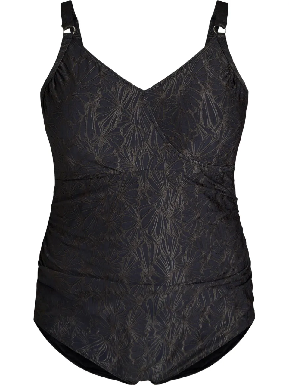 Zizzi Smikka jacquard badpak zwart, foto 3