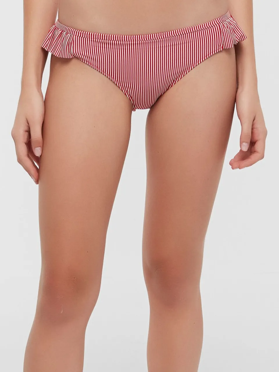 Penti Gestoepte Mid-Waist Frilly Hipster Bikinionderbroek rood, foto 2