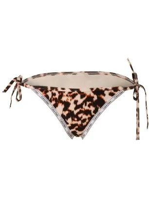 Calvin Klein Core Logo Tape Tie Side bikinibroekje Versch.kleure/Patroon,Bruin