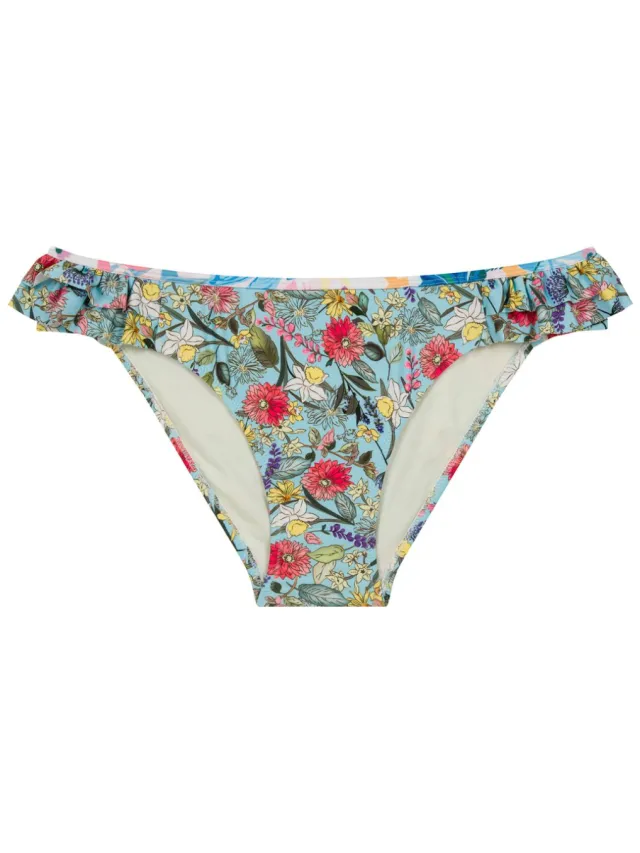 Penti Bloemen Mid-Waist Bikini Onderstukken Met Ruffles veelkleurig, foto 2