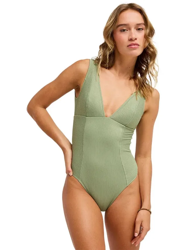 Roxy Love Elongated Zwemkleding Groen XS Vrouw Oil Green