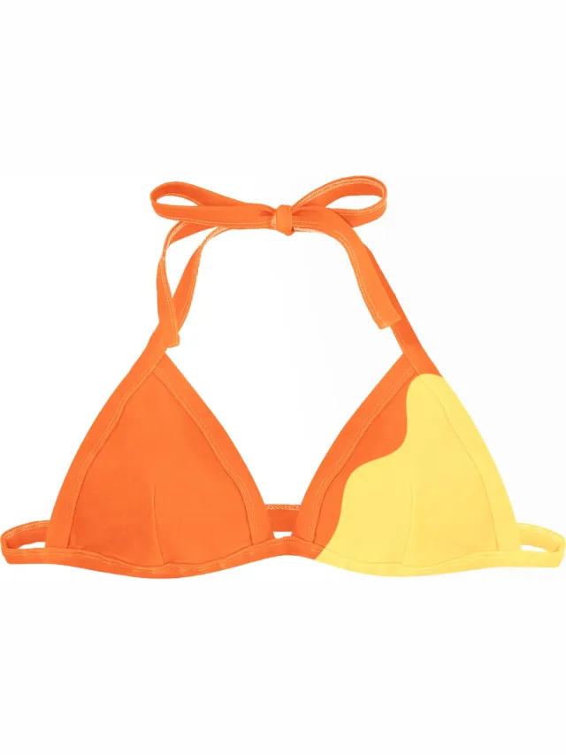 Sea'sons Bikini Top Dames - Kleurveranderend - Oranje-Geel