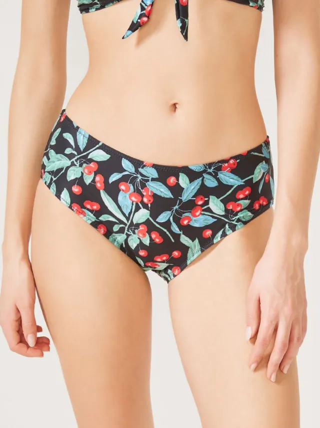 Penti Bloemen Midden-Taille Hipster Bikini Onderdeel Veelkleurig