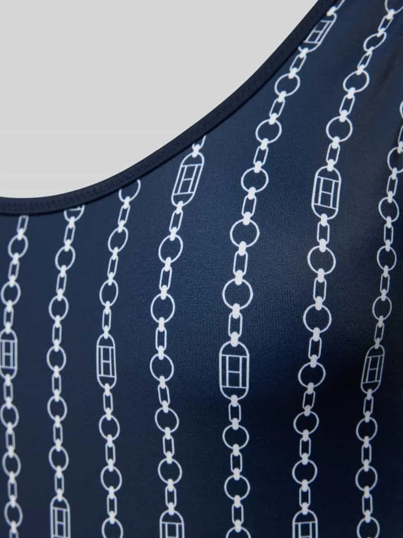 Tommy Hilfiger Badpak met all-over motief marineblauw, foto 2
