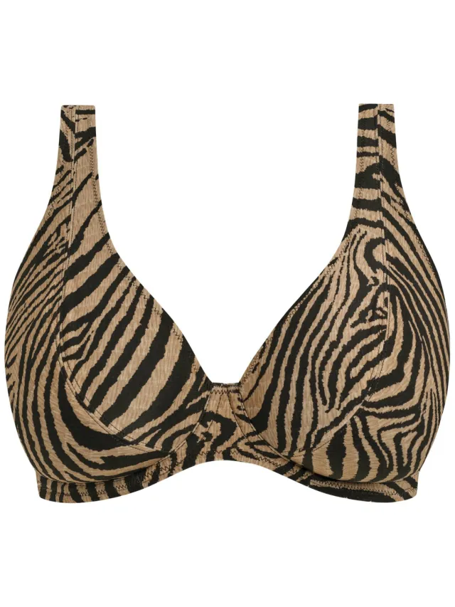 Freya Tortoli Bay bikinitop met beugel zebraprint zwart/beige, foto 2