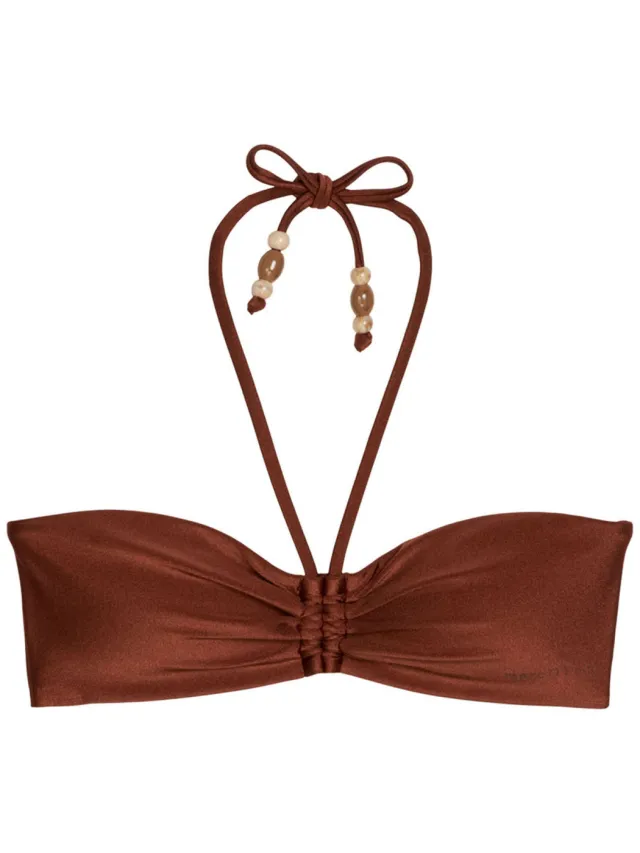 Marc O'Polo Vrouwen Triangel bikinitop Breezy Leaf donkerbruin, foto 2