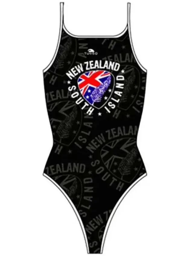 Turbo New Zealand Shield Zwemkleding Zwart 2XL Vrouw Black
