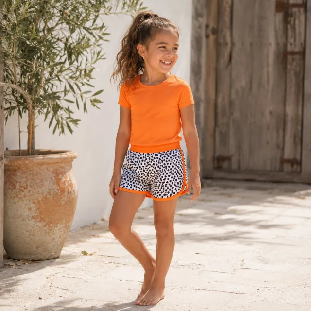 Ducksday zwembroek - UV - moana - oranje - 12-14 jaar - 158/164 - valt klein Beige, Zwart, Oranje
