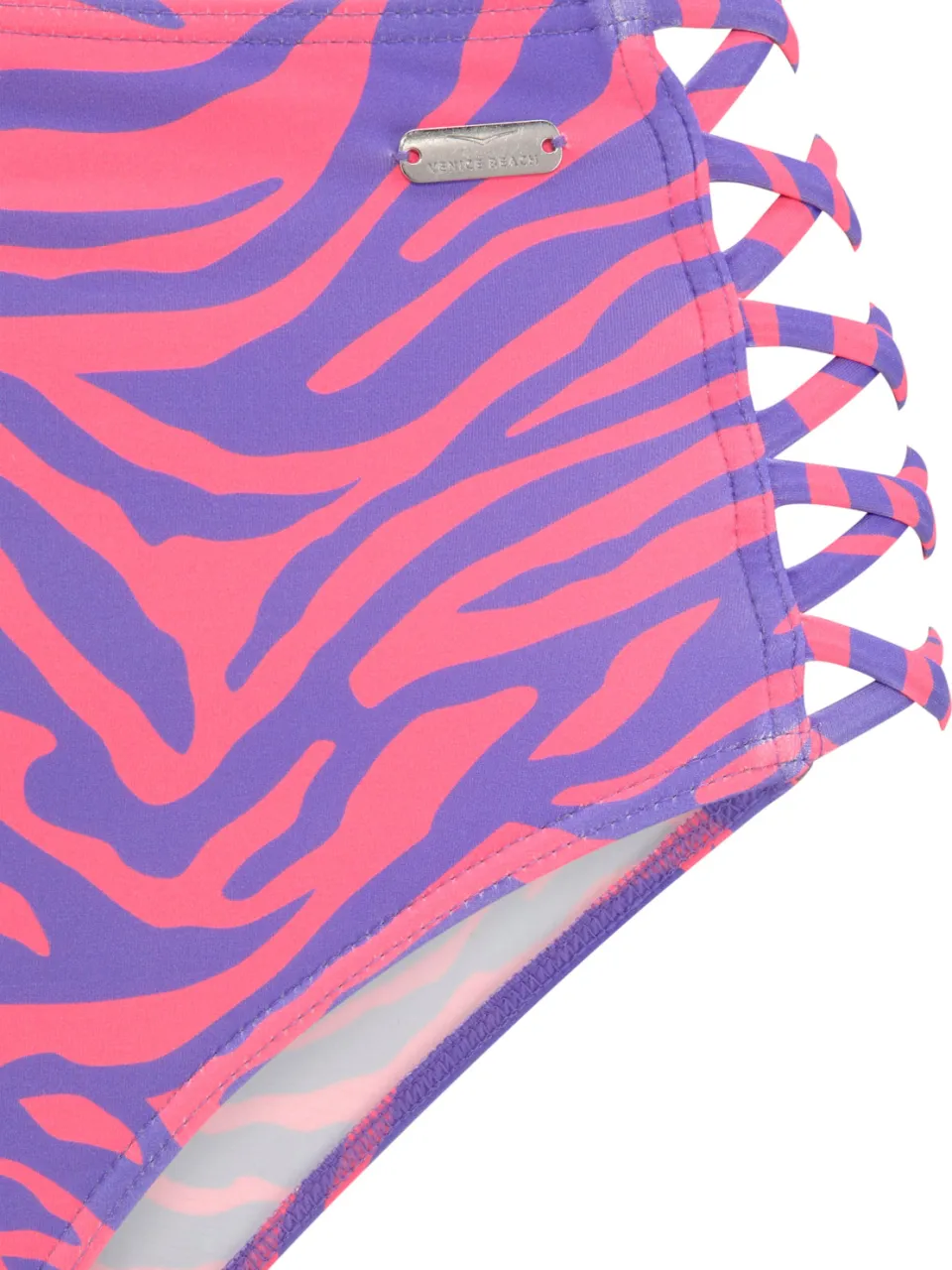 Highwaist bikinibroekje paars/koraal, foto 3