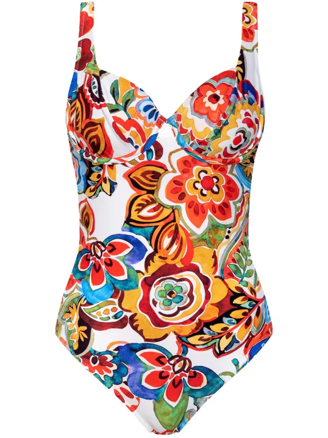Lisca MEXICO beugelbadpak met bloemenprint Rood