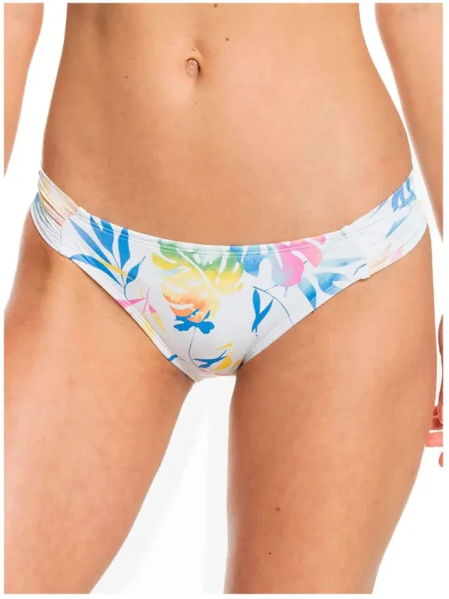 Roxy Printed Beach Classics Mode Bikinibroekje Wit L Vrouw Bright White S Surf Trippin