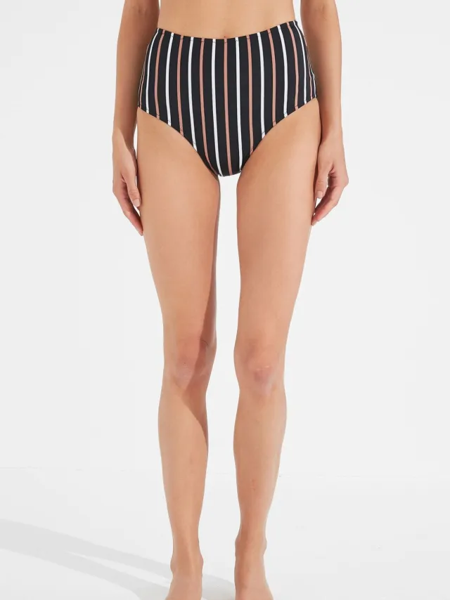 Penti Hoge Taille Gestreepte Hipster Bikini Onderbroek Veelkleurig