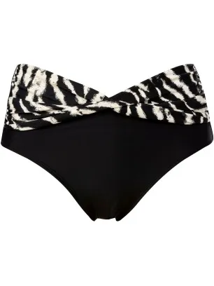 Trofé Artbrush Bikini Midi Brief bikinibroekje Zwart,Versch.kleure/Patroon,Wit